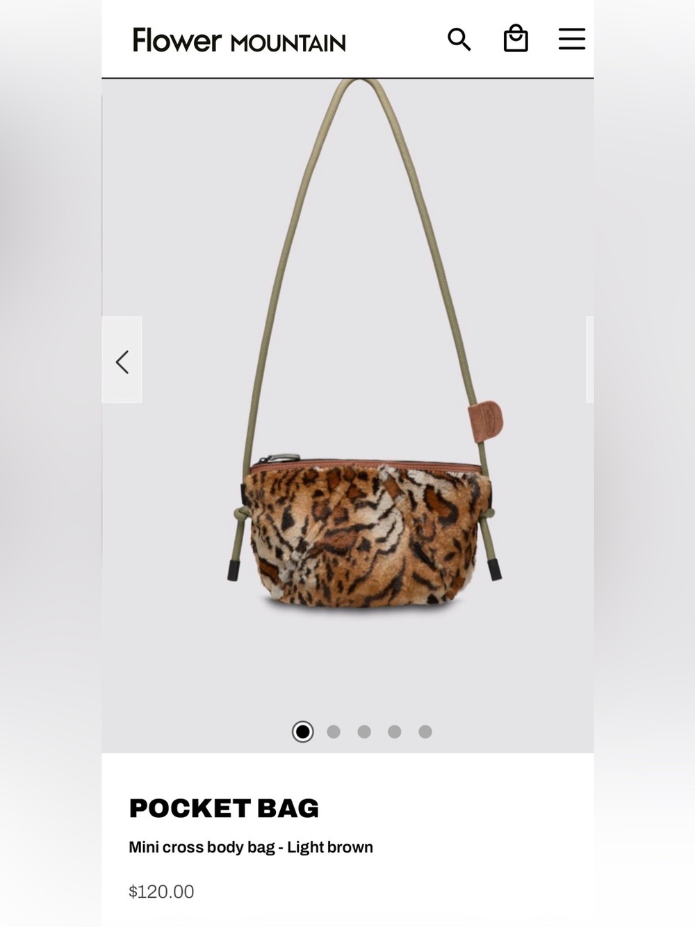 NWT Flower Mountain POCKET BAG
Mini cross body bag - Light brown - Picture 2 of 13